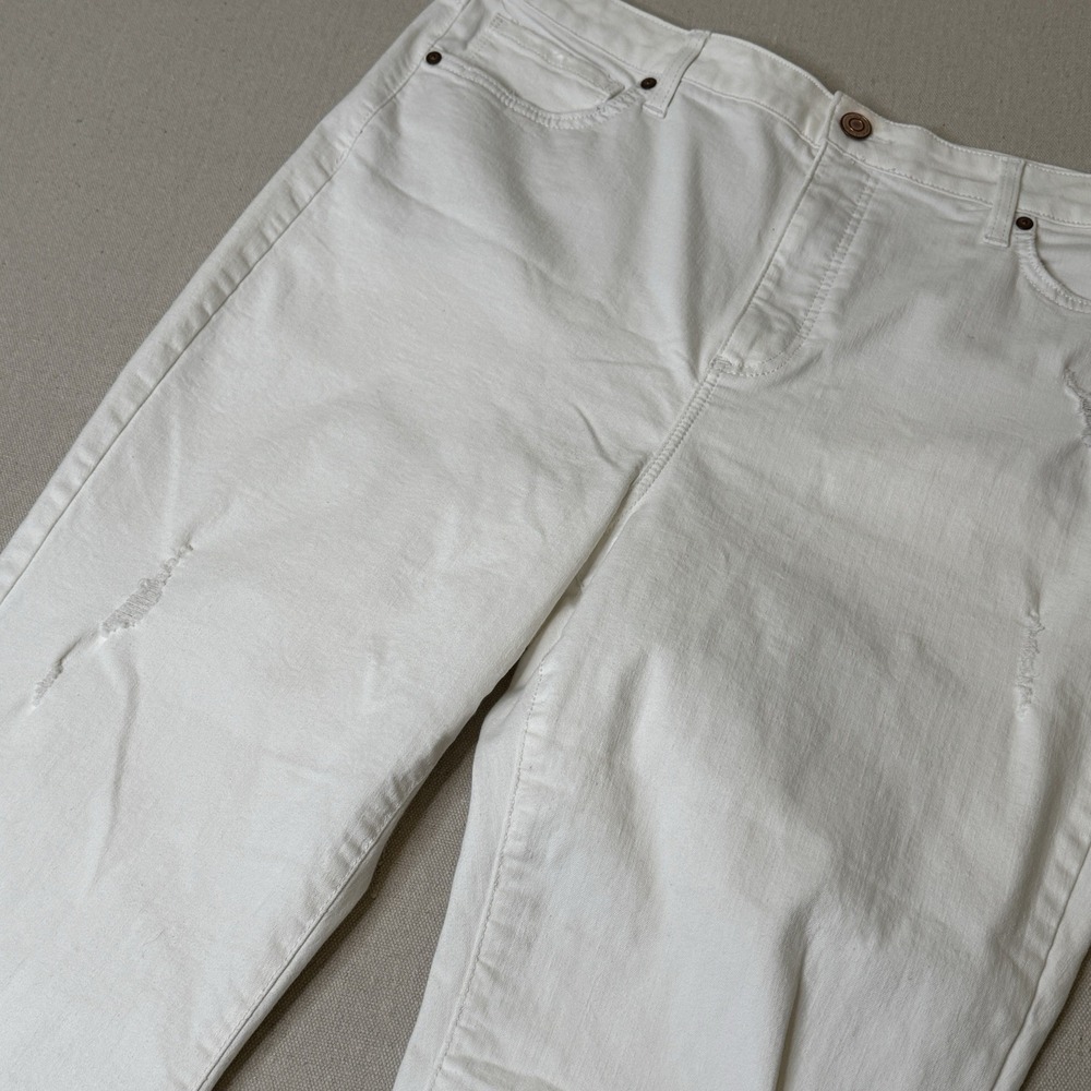 Lauren Conrad Women's Plus High Rise Slim Straight‎ Size 18 Distressed Jeans